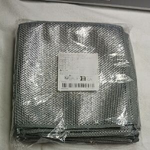 Metallic Gray Square Kitchen Washcloth Scrub Set Of 30